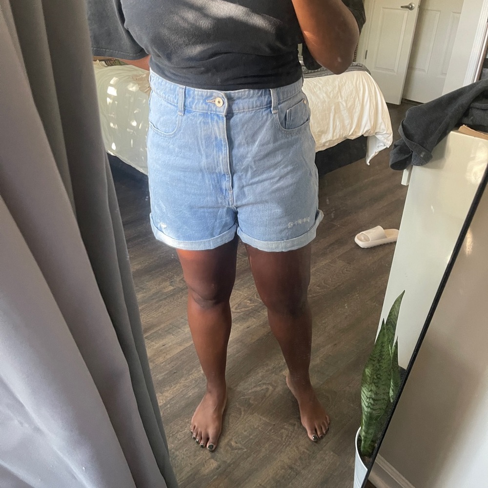 Zara High Waisted Denim Shorts